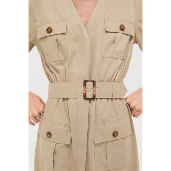 TUCKERNUCK Fawn Twill Carine Dress Size M NWT Retail $248 Tuckernuck - Picture 6 of 8